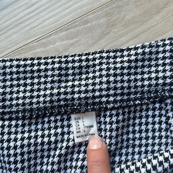 Black & White Checkered Suit Jacket & Matching Skirt Set professional Size Large - Picture 9 of 9